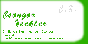 csongor heckler business card